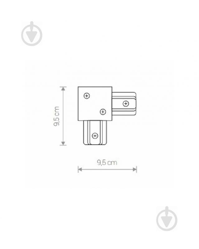 З'єднувач Nowodvorski Profile Recessed L-Connector Bk чорний 8971 - фото 2