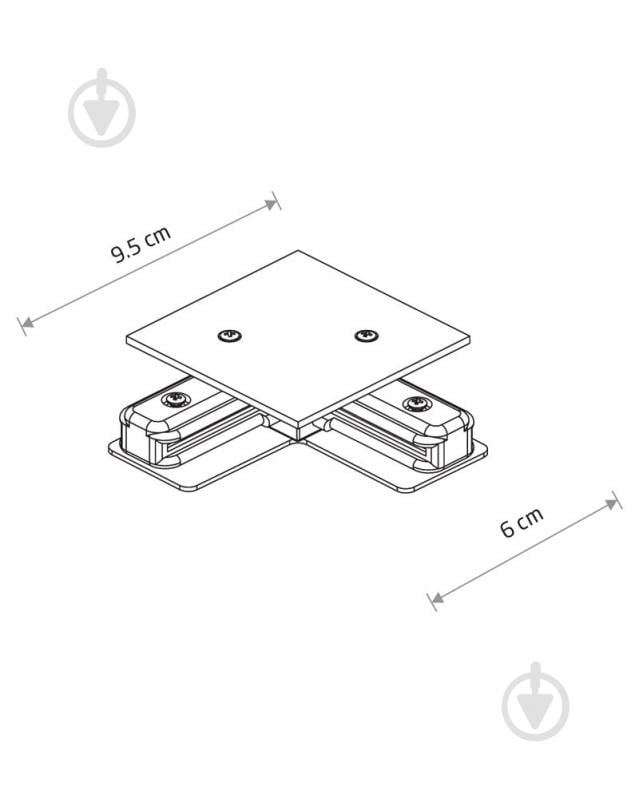 Соединитель Nowodvorski Profile Recessed L-Connector Bk черный 8971 - фото 2