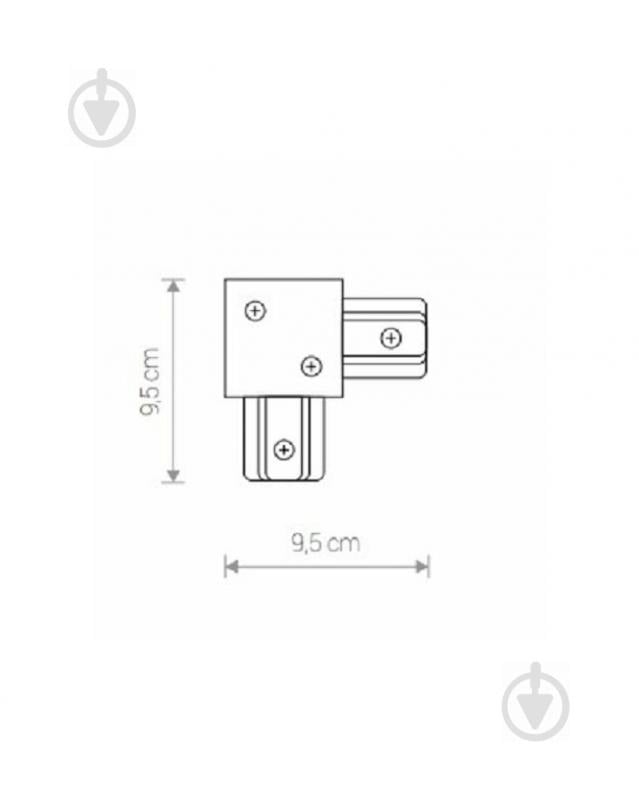 Соединитель Nowodvorski Profile Recessed L-Connector Wh белый 8970 - фото 2