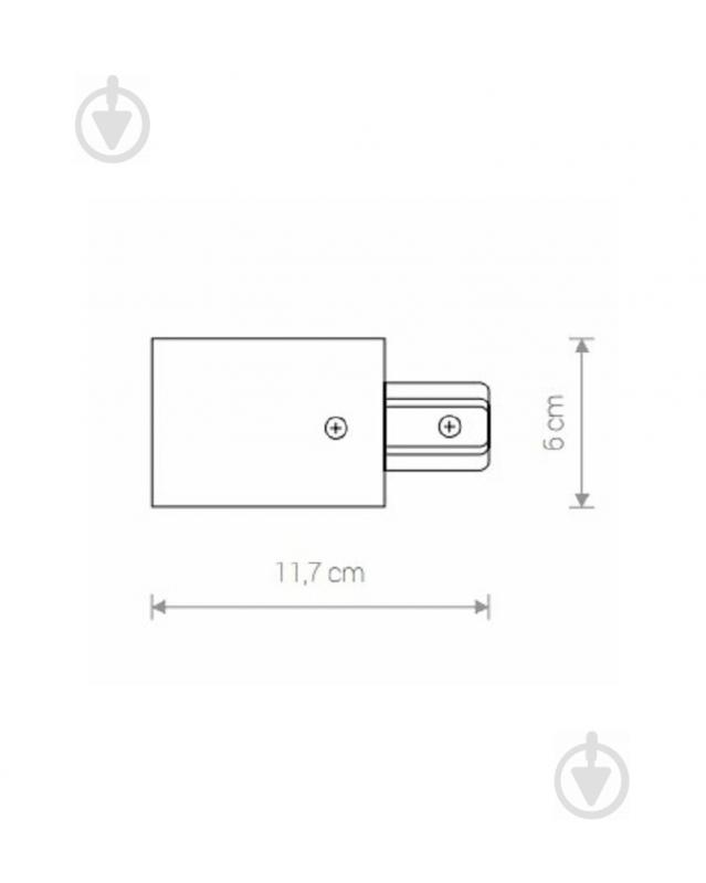 Токоввід Nowodvorski Profile Recessed Power End Cap Bk чорний 8973 - фото 2