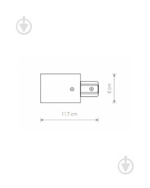 Токоввод Nowodvorski Profile Recessed Power End Cap Wh белый 8972 - фото 2