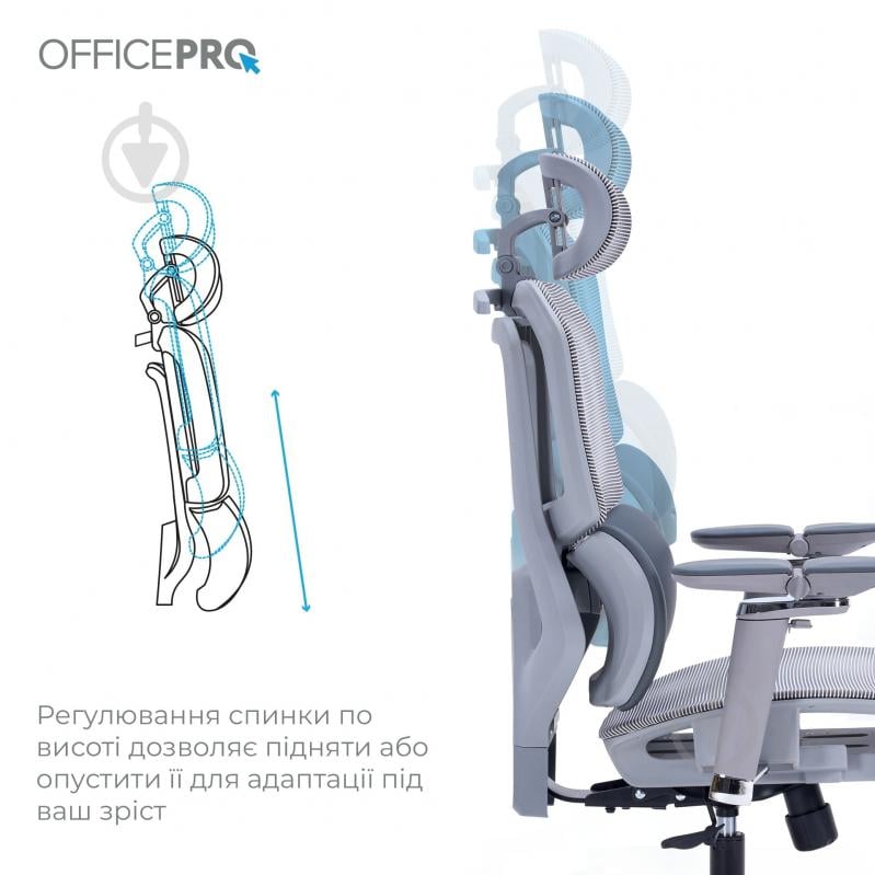 Кресло офисное OfficePro Unity OC710G Grey серый - фото 13