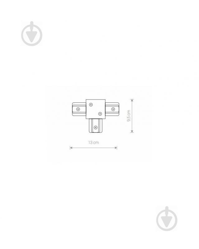 З’єднувач Т-подібний Nowodvorski Profile Recessed T-Connector Bk чорний 8835 - фото 2
