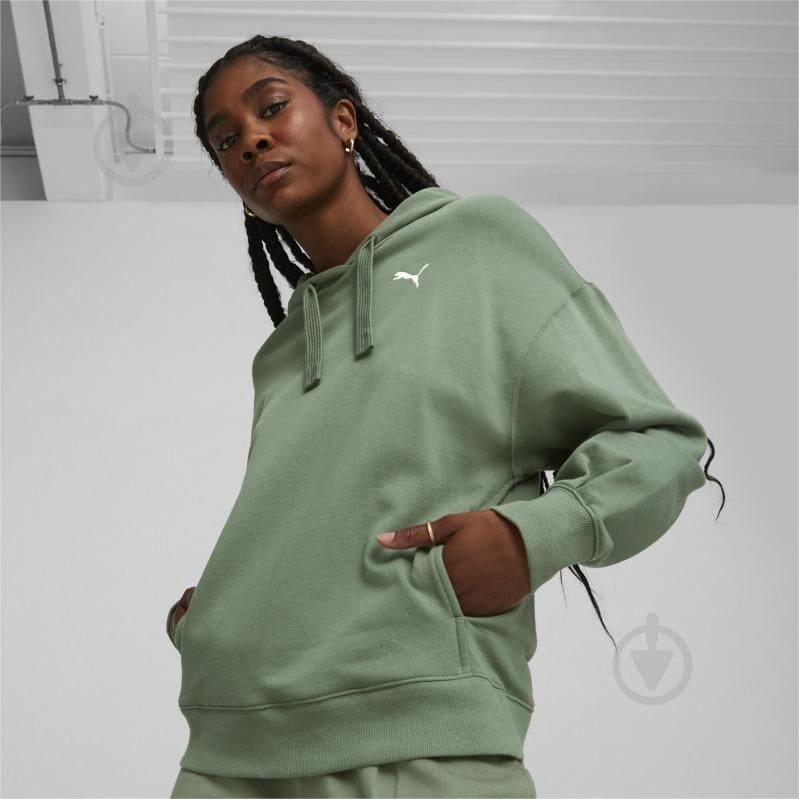 Джемпер Puma HER HOODIE TR 67657344 р.M зелений - фото 3