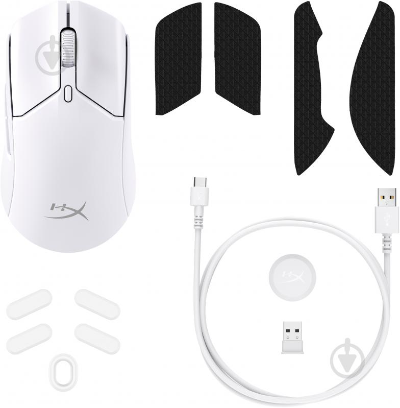 Миша HyperX Pulsefire Haste 2 Wireless white (6N0A9AA) - фото 9