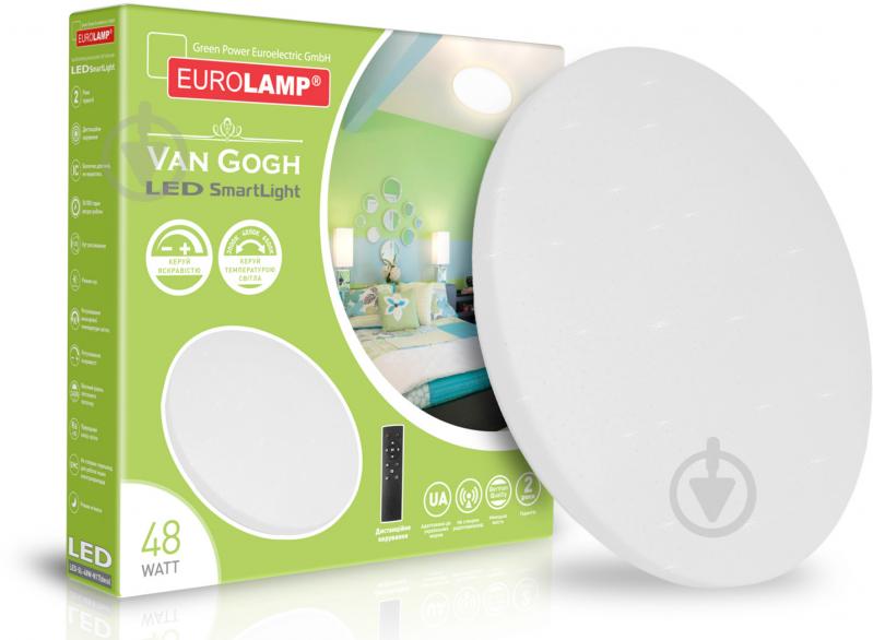 УЦЕНКА! светильник светодиодный Eurolamp Smart Light Van Gogh с пультом ДК 48 Вт белый 3000-6500 К (УЦ №177) - фото 2