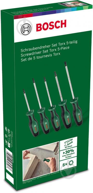 Набір викруток Bosch Torx 5 шт. 1600A02BX6 - фото 7