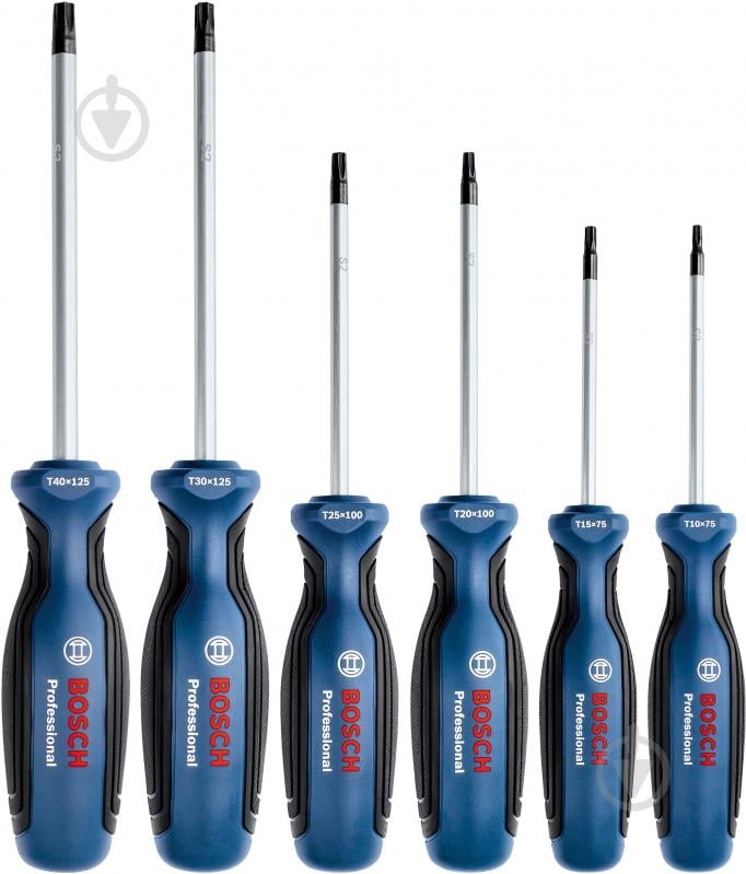 Набор отверток Bosch Professional Torx 6 шт. 1600A01V09 - фото 1