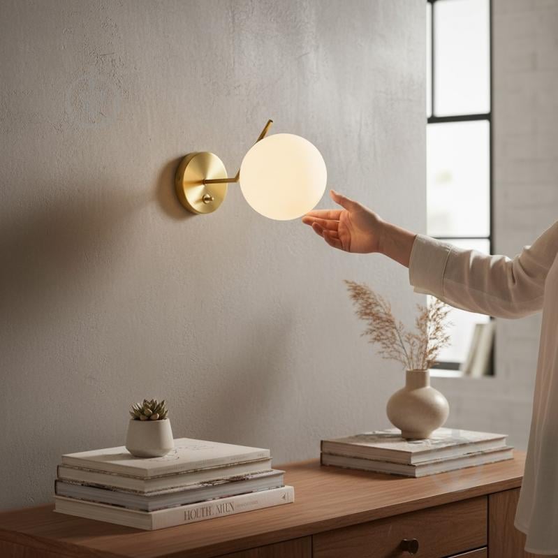 Светильник настенный Sensio Nantes 40 Вт E27 белый/золото ALPL-PL321148W-1 - фото 6 Светильник настенный Sensio Nantes 40 Вт E27 белый/золото ALPL-PL321148W-1 - фото 6