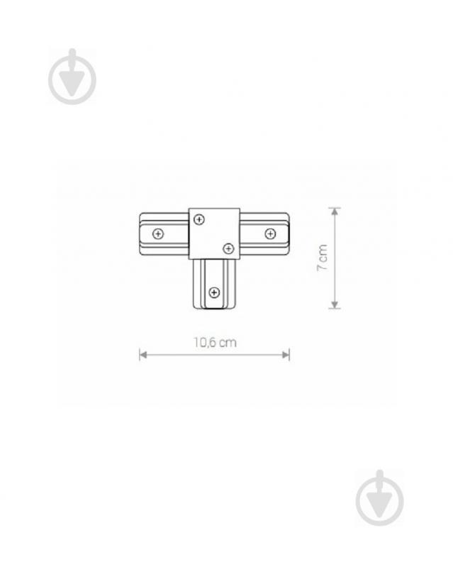 Соединитель Т-образный Nowodvorski Profile T-Connector Bk черный 9186 - фото 2