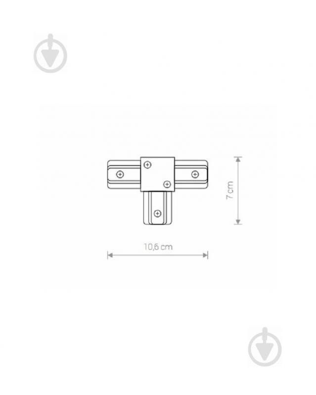 З’єднувач Т-подібний Nowodvorski Profile T-Connector Wh білий 9187 - фото 2