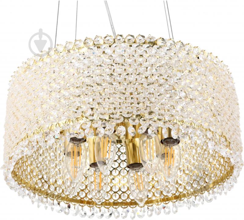 Люстра потолочная Sensio Chateau 6x40 Вт E14 золотой ALPL-PLP275-40 - фото 2