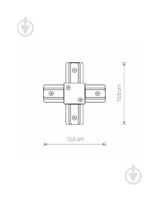 З’єднувач хрестовий Nowodvorski Profile X-Connector Wh білий 9190 - фото 2