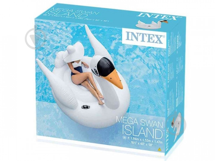 Плот надувной Intex 9 см Белый лебедь 57557 - фото 2