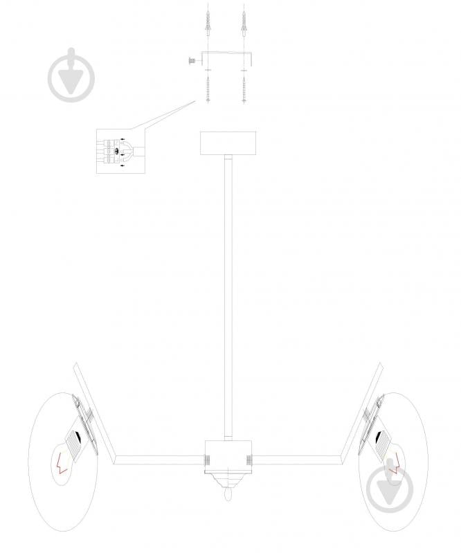 Люстра стельова Sensio Nantes 8x40 Вт E27 білий ALPL-PL321148-8 - фото 3