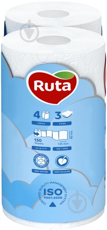 Туалетная бумага Ruta Pure White трехслойная 4 шт. - фото 2