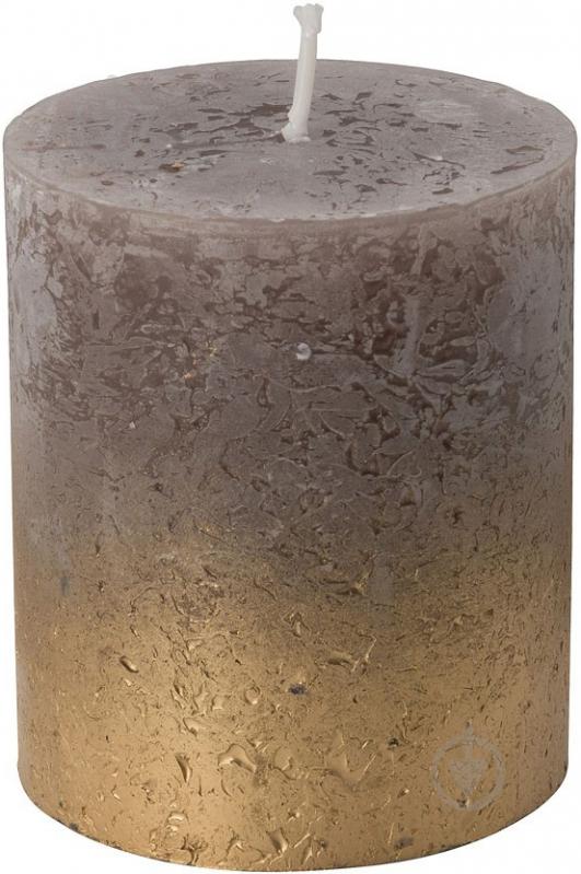 Свеча Рустик темно-серая 8х6,8 см Bolsius - фото 1