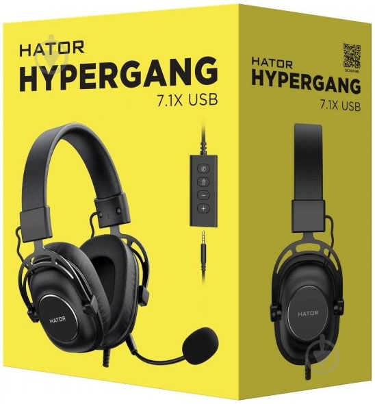 Гарнитура Hator Hypergang 7.1X USB black (HTA-844) - фото 7