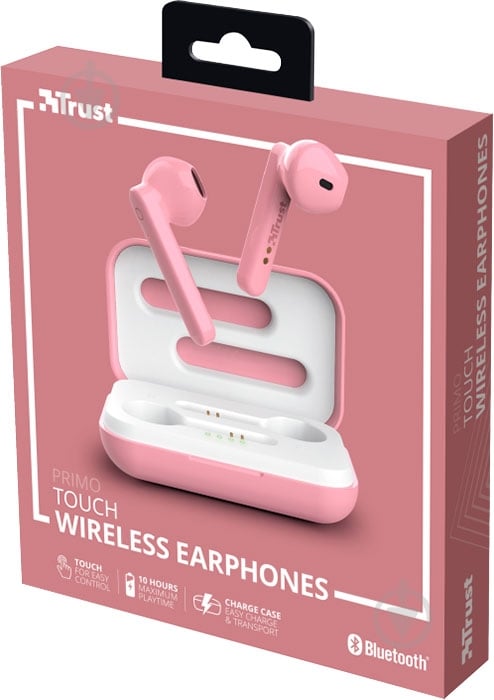 Наушники Trust Primo Touch True Wireless Mic pink (23782) - фото 7