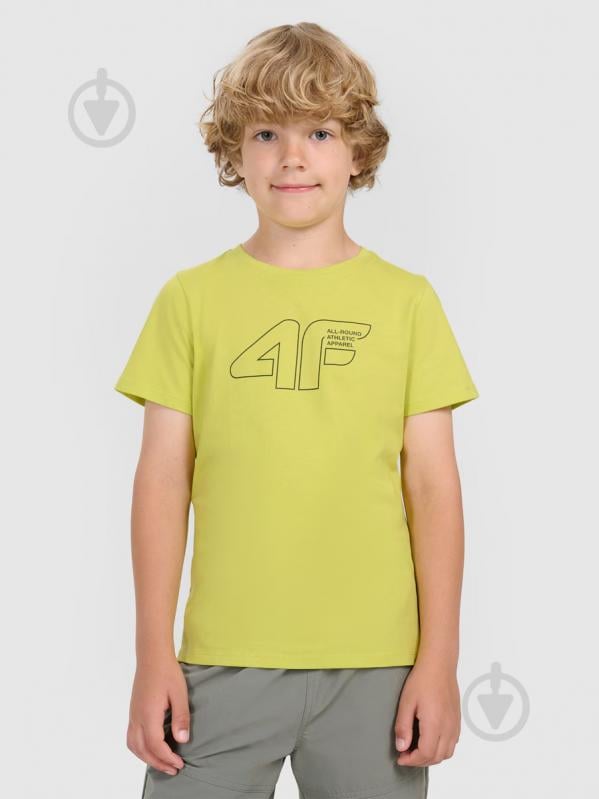 Футболка 4F TSHIRT M2417 4FJWAW25TTSHM2417-72S р.140 жовтий - фото 1