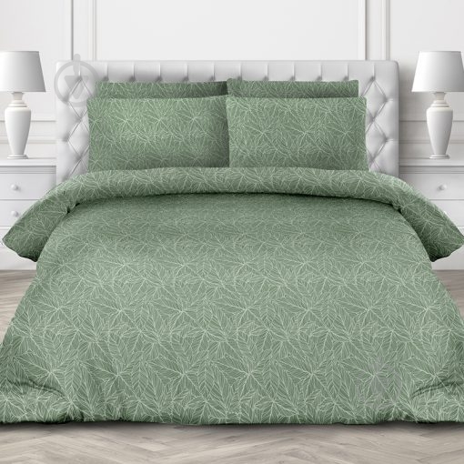 Комплект постельного белья Семейный Хаят зеленый Ecotton - фото 1