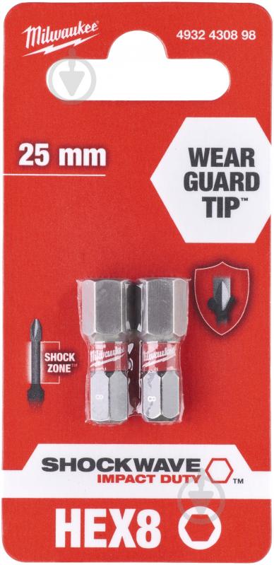 Бита Milwaukee HEX 2 шт. 4932430898 - фото 1