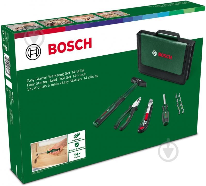 Набір ручного інструменту Bosch Easy Starter 14 шт. 1600A02BY3 - фото 2