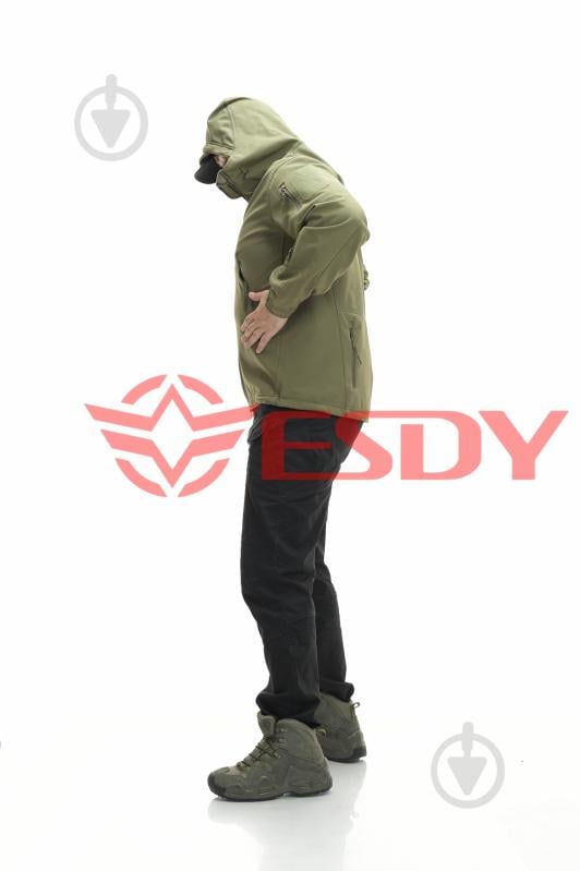 Куртка чоловіча демісезонна ESDY тактичні SOFTSHELL SHARK SKIN 01 р.XXXL оливкова - фото 8