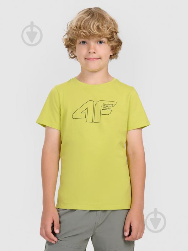 Футболка 4F TSHIRT M2417 4FJWAW25TTSHM2417-72S р.152 жовтий - фото 1