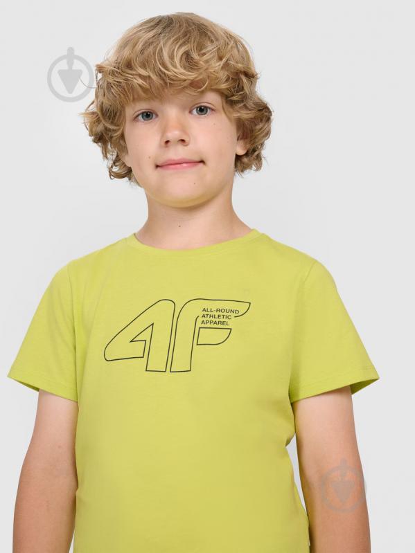 Футболка 4F TSHIRT M2417 4FJWAW25TTSHM2417-72S р.152 жовтий - фото 3