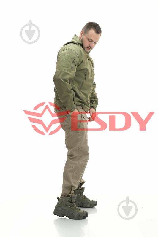 Куртка чоловіча демісезонна ESDY тактичні SOFTSHELL SHARK SKIN 01 р.XXXXL оливкова - фото 3