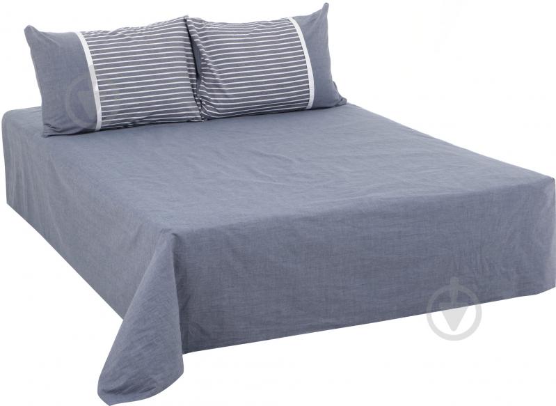 Комплект постельного белья Stonewash blue 2,0 в полоску La Nuit - фото 2