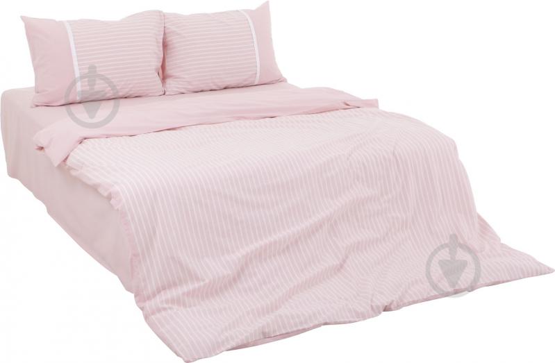 Комплект постельного белья Stonewash pink 2,0 в полоску La Nuit - фото 1