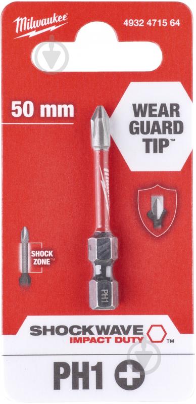 Бита Milwaukee PH1 1 шт. 4932471564 - фото 1 Бита Milwaukee PH1 1 шт. 4932471564 - фото 1