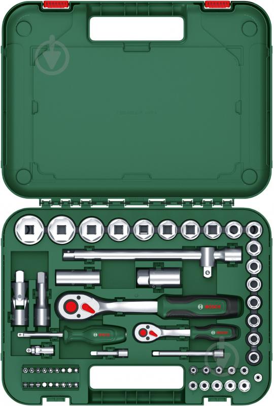 Набір тріскачок Bosch 1/2”(M)x1/4”(M) 56 шт. 1600A02Z9G - фото 1