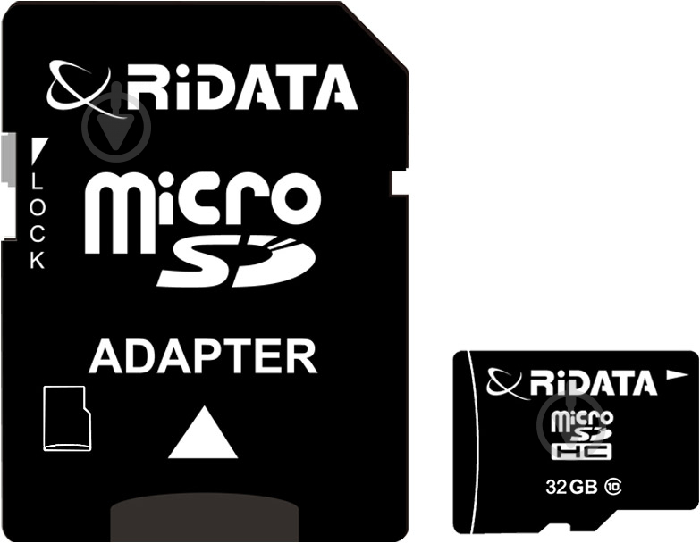 Карта пам'яті RiDATA microSDHC 32 ГБ Class 10 (FF955226) + SD адаптер - фото 1