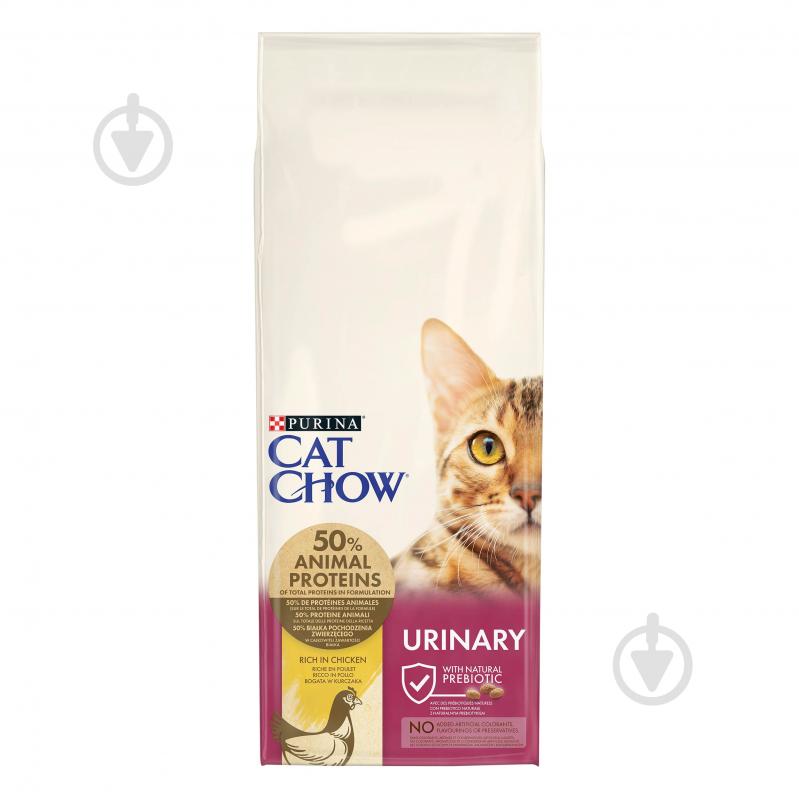 Корм сухий для котів Cat Chow by Purina Urinary з куркою 15 кг - фото 1 Корм сухий для котів Cat Chow by Purina Urinary з куркою 15 кг - фото 1