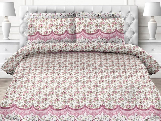 Комплект постільної білизни Сімейний Натурель білий Ecotton - фото 1