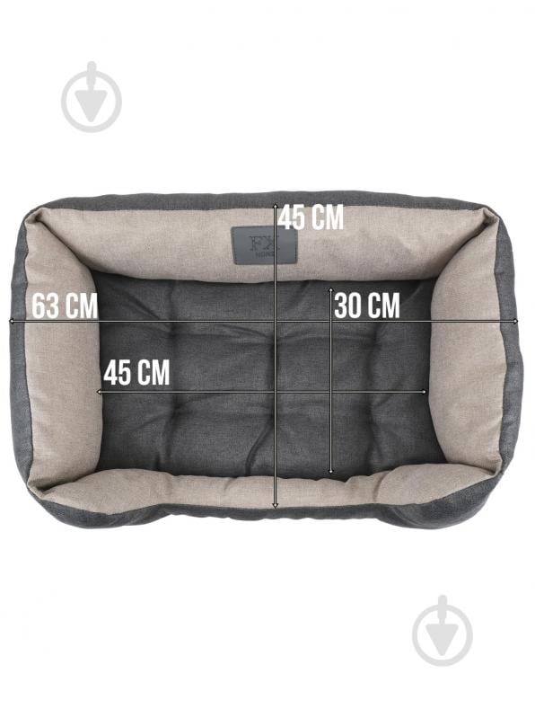 Лежак FX home Mальмо 60х40х18 см, бежево-сірий - фото 4 Лежак FX home Mальмо 60х40х18 см, бежево-сірий - фото 4