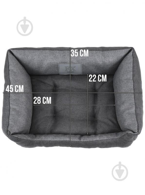 Лежак FX home Mальмо 40х30х12 см, сірий - фото 4