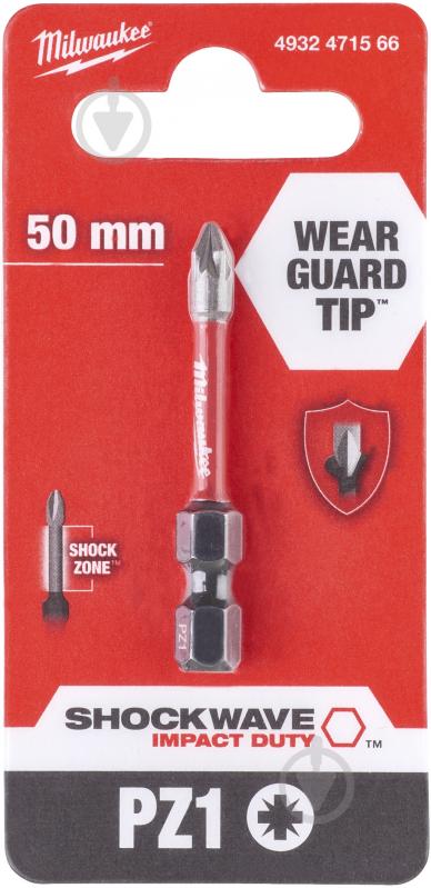 Бита Milwaukee PZ1 1 шт. 4932471566 - фото 1