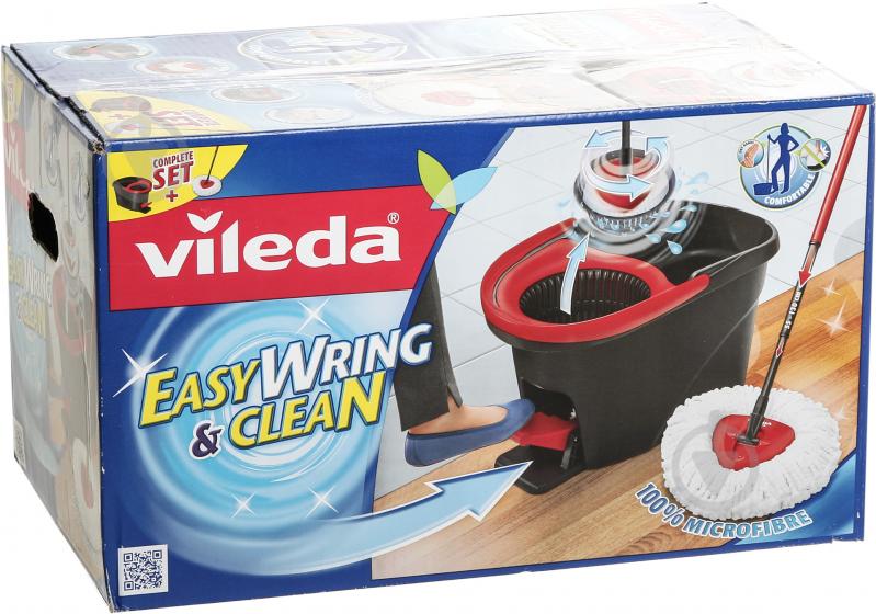 Набор для уборки для пола Vileda Easywring & Clean Set серо-красный - фото 2