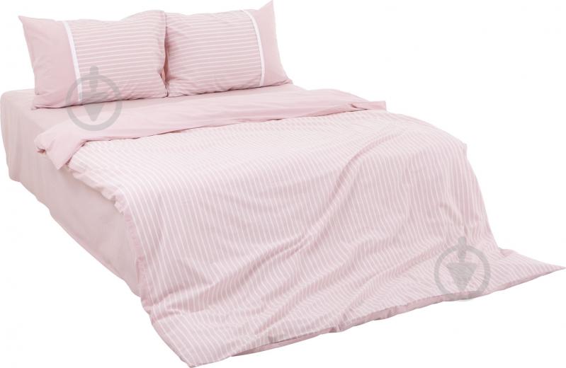 Комплект постельного белья Stonewash pink 1,5 в полоску La Nuit - фото 1