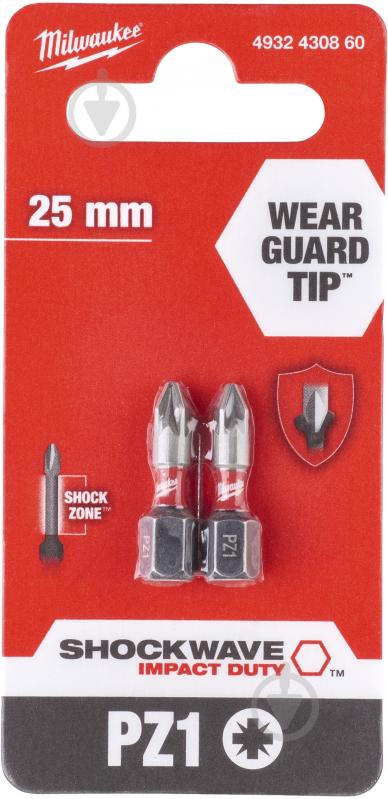 Бита Milwaukee PZ1 2 шт. 4932430860 - фото 1
