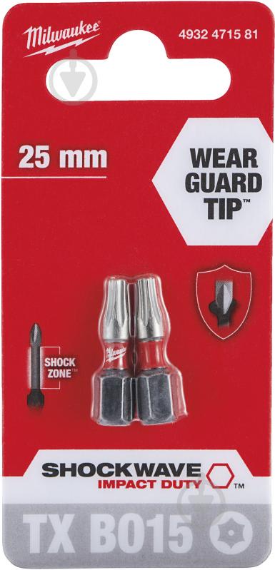 Бита Milwaukee Torx 2 шт. 4932471581 - фото 1