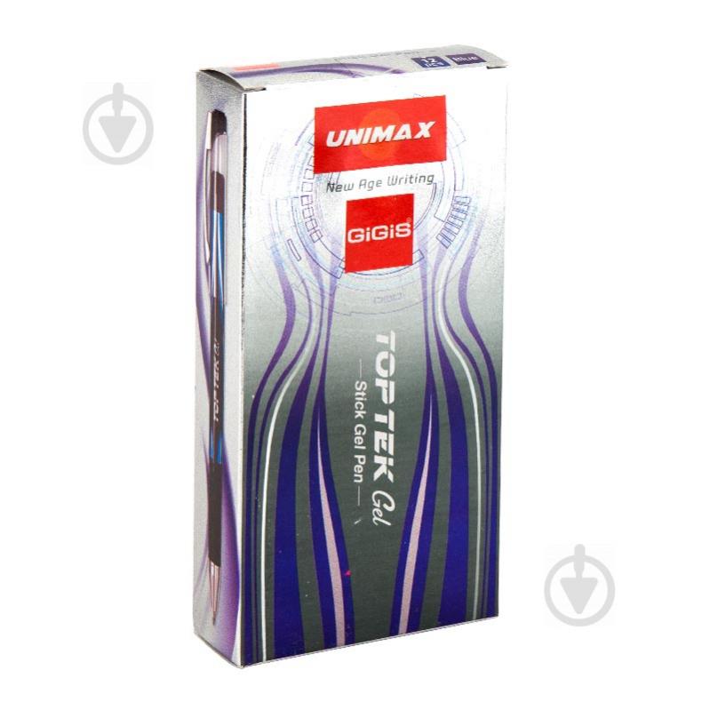 Ручка гелевая Unimax Top Tek Gel синяя 36616 - фото 3