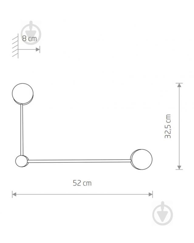 Світильник стельовий Nowodvorski Orbit 2x8 Вт GX53 чорний 7804 - фото 2