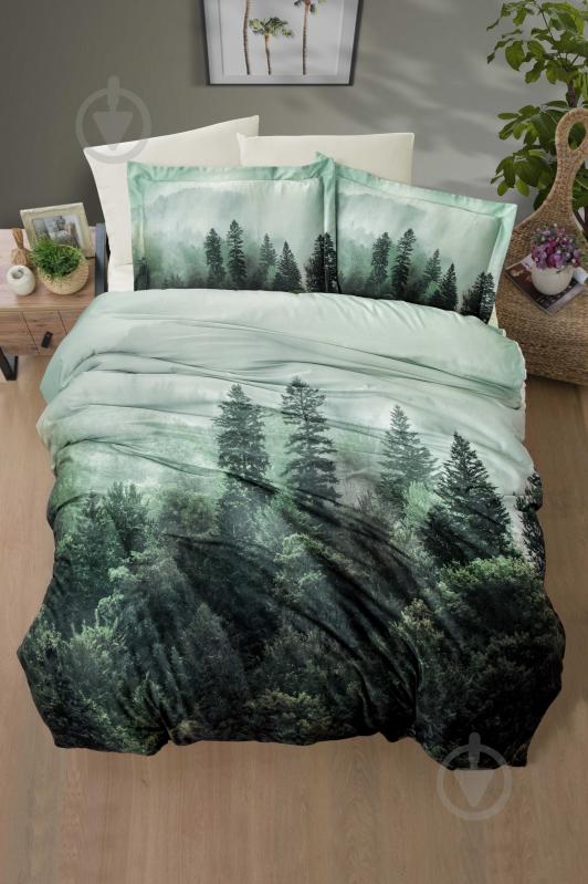 Комплект постільної білизни Forest 2 зелений La Nuit - фото 1 Комплект постільної білизни Forest 2 зелений La Nuit - фото 1