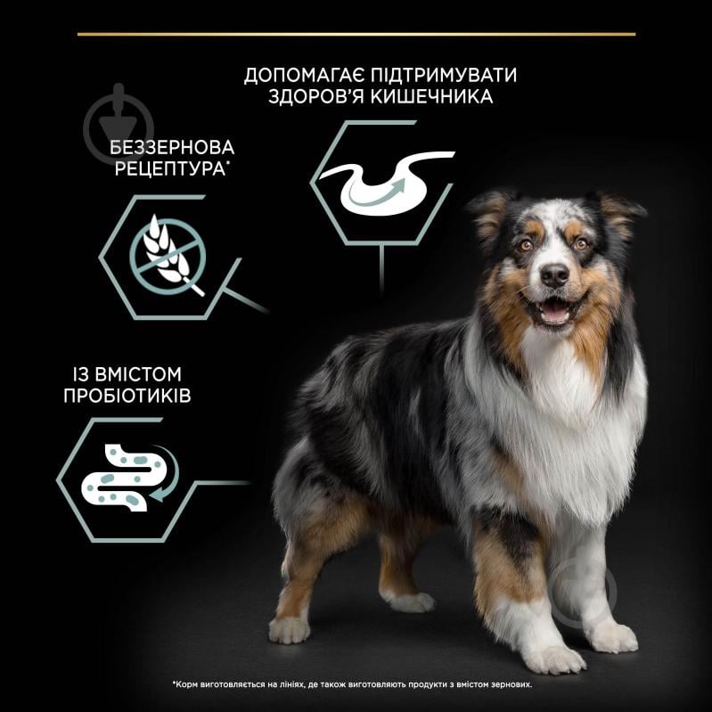 Корм сухий беззерновий ProPlan by Purina Medium & Large Adult 1+ Sensitive Digestion чутливе травлення з індичкою 12 к - фото 7