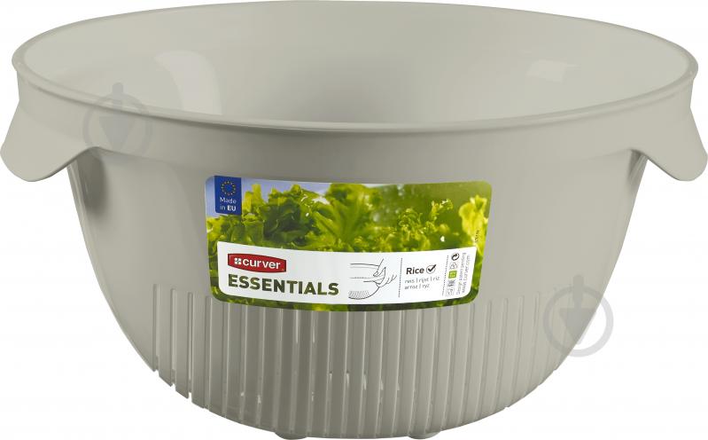 Дуршлаг Curver Essentials бежевый - фото 1 Дуршлаг Curver Essentials бежевый - фото 1